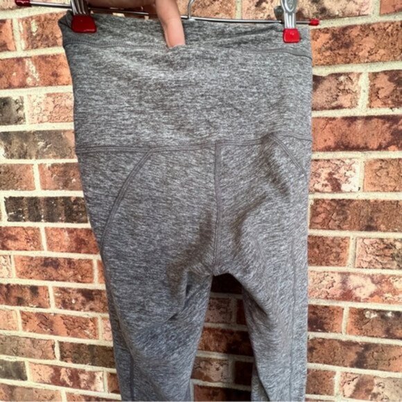 Lululemon Pure Practice Pant Heathered Slate Gray Leggings Lattice Trim … - Picture 5 of 16